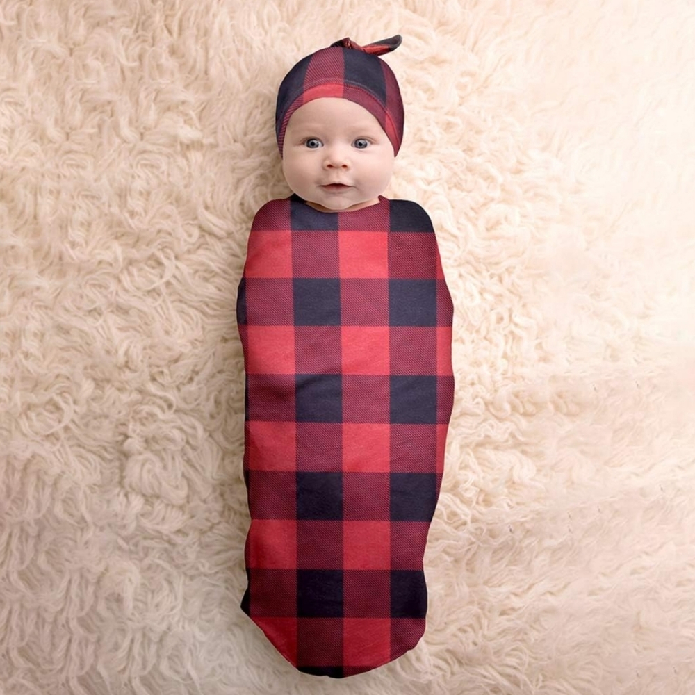 Itzy Ritzy Cutie Cocoon - red and black buffalo
